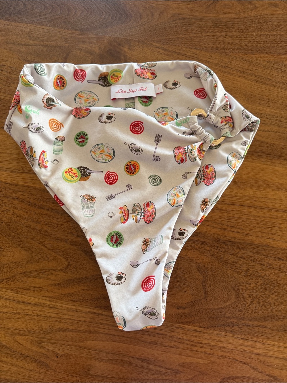 Lisa Says Gah caviar high waisted small swimsuit bottom